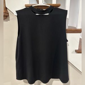 Ann Taylor double collar cutout sleeveless blouse